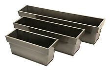 Zinc Trough Pewter Galvanised Metal Planter Long Rectangular Plant Pot Garden