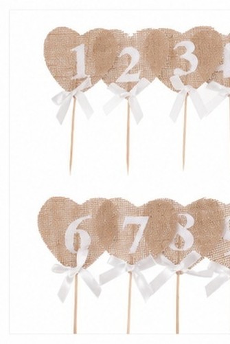 Rustic wedding table numbers - rustic,