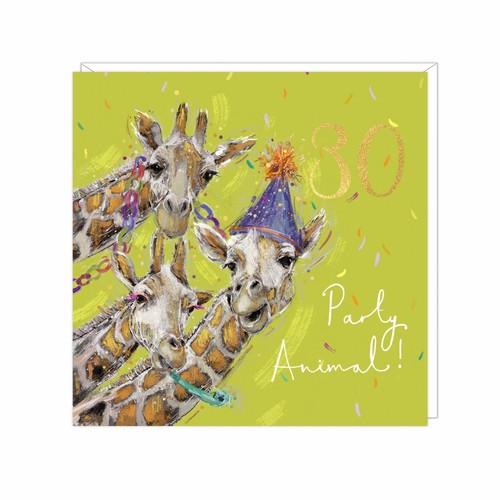 30th birthday card giraffe - 30th,