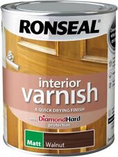 Ronseal Diamond Hard Interior Varnish Walnut Matt 750ml