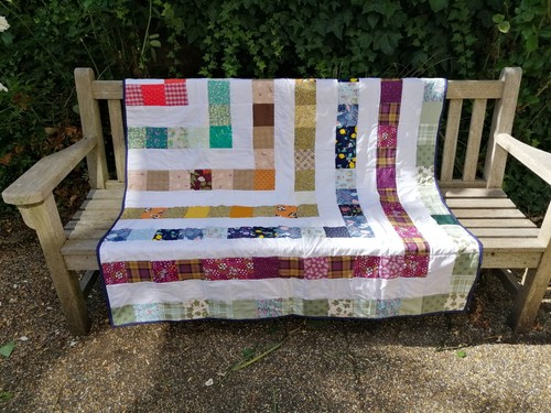 Patchwork quilt blanket throw