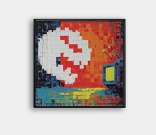 ? Retro Arcade Style Art "Framed" | Invader Inspired | Giclée 24x24 | COA ?V12