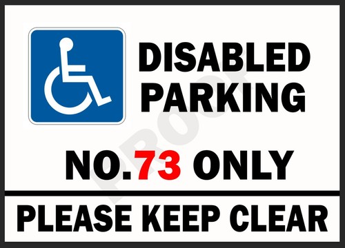 Disabled parking only - disabled,