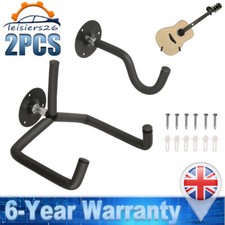 Guitar Wall Mount Horizontal Hanger Rack Stand Metal Holder for Ukulele Banjo