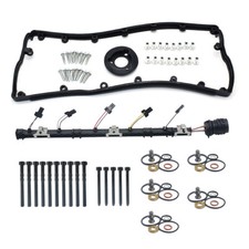 Injector Seals Wiring Loom Rocker Cover Gasket Kit For VW T5 2.5 TDI 070971033