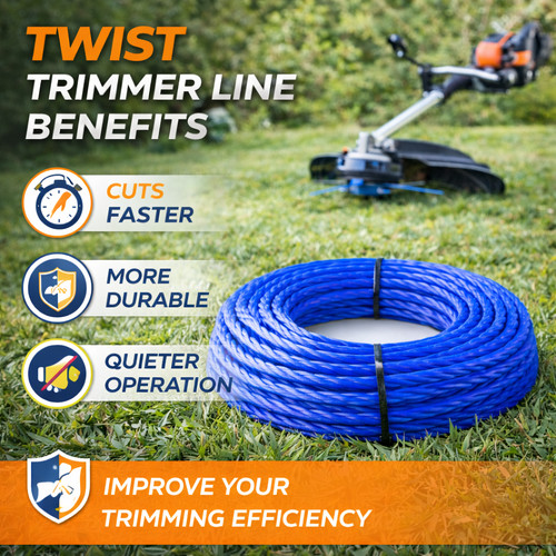 Heavy duty twist - strimmer, line