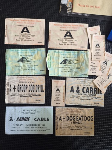 Concert tickets 1990s - 'a',