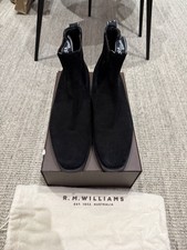 R.M. Williams Black Suede