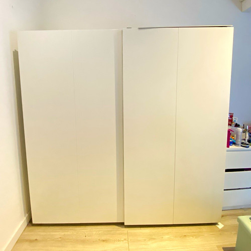 Ikea white double wardrobe - ikea,