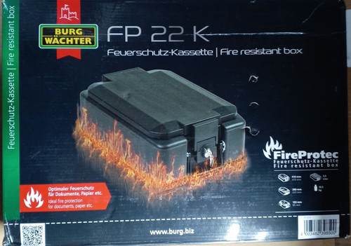 Fire resistant document safe - document,