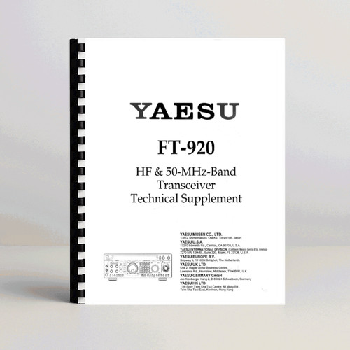 Yaesu 920 service - ft-920, manual