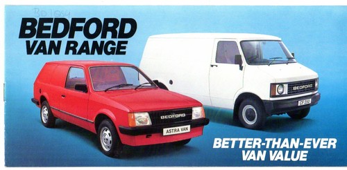 Bedford van range 1983 - bedford, 1983-84