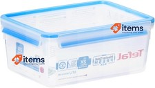 Tefal MasterSeal Fresh Box, Plastic Food Storage Container 3.7 Litre Clear/Blue