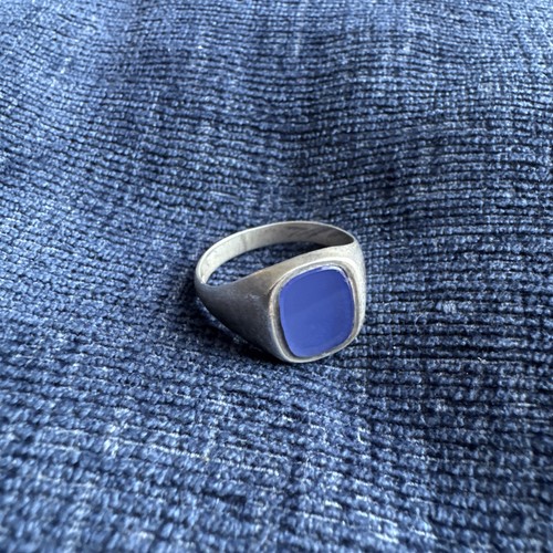 Vintage mens blue chalcedony - mens,