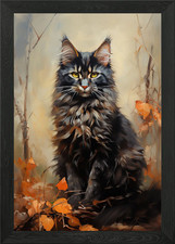 Maine Coon cat Framed Wall Art