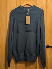 Brakeburn - Men's Navy Knit Guernsey style jumper - Medium