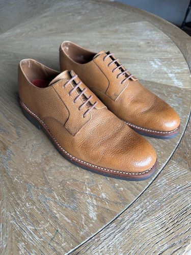 Grenson tan leather derby - tan,