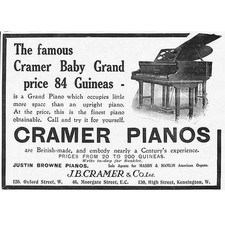 CRAMER Baby Grand Pianos - Antique Advertisement 1911