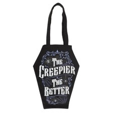 The Creepier The Better Coffin Shaped Tote Bag Goth Horror Spooky Gift