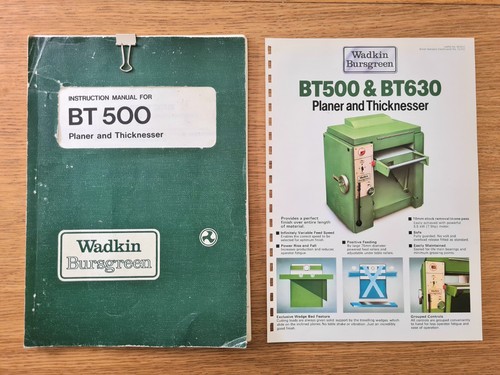 Wadkin bt500 bt630 - wadkin, bt500/bt630