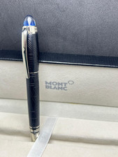 Montblanc Starwalker Roller Space Blue Doue Black Body Ballpoint Pen Black Ink