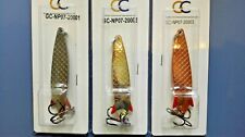 5pack 4/7/12/18/28g TOBY TOBIX Salmon Pike Lure Spinner Silver/Gold/Cooper NP07