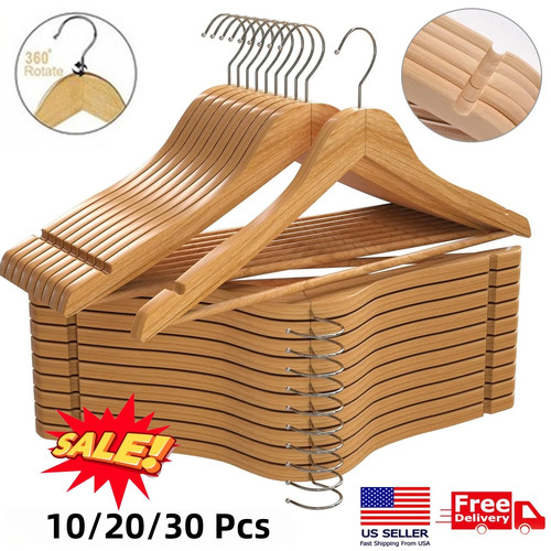 Wooden hangers pack - wooden, 5