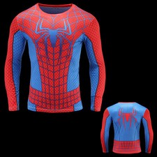 Mens Spiderman compression top gym superhero avengers marvel muscle gift present