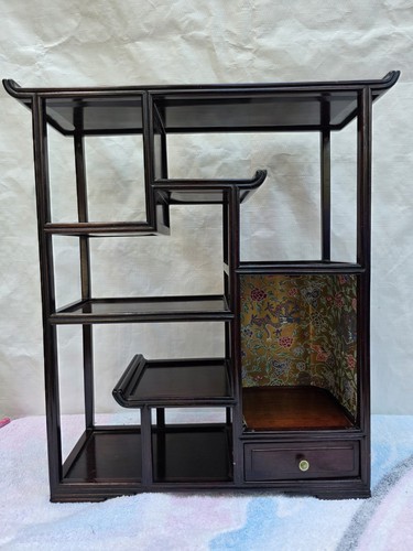 Vtg chinese dark hardwood - chinese,