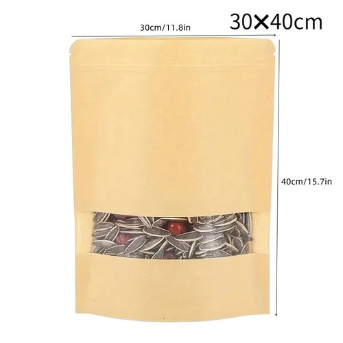 Kraft paper bag sealable - kraft,