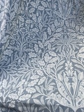Sanderson William Morris “ACORN” Pair Of Curtains 122”W x 61”L - Blue and Cream