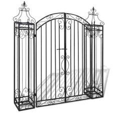 Ornamental Garden Gate Wrought Iron Outdoor Entry Door Arch Climbing 2025