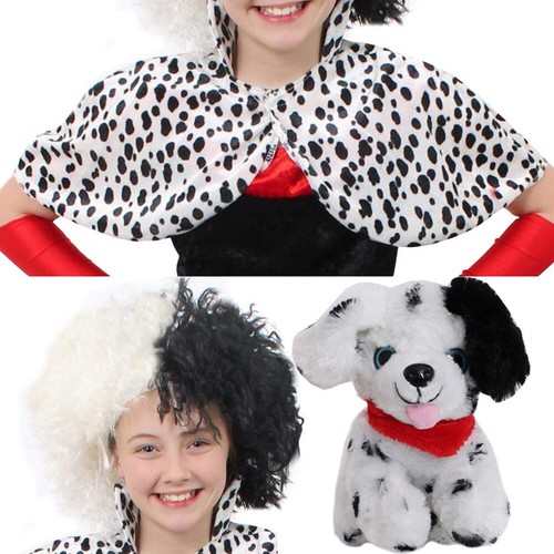 Kids dalmatian cape wig - dalmatian, and