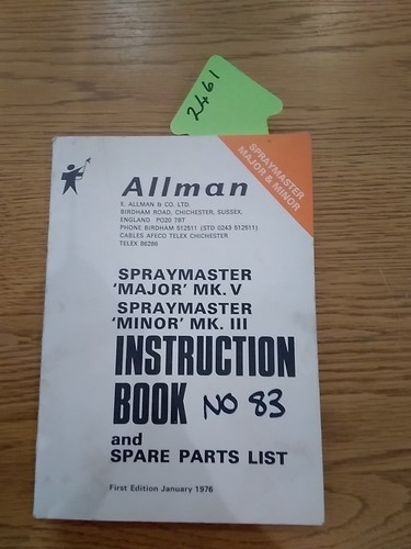 Allman spray master major - master,