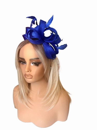 Royal blue fascinator for - blue,