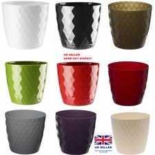 Plant Pots Crystal Modern Design Various Sizes Round Decorative Plastic Holder
