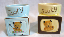 2 x Vintage Sooty TV Egg Cup