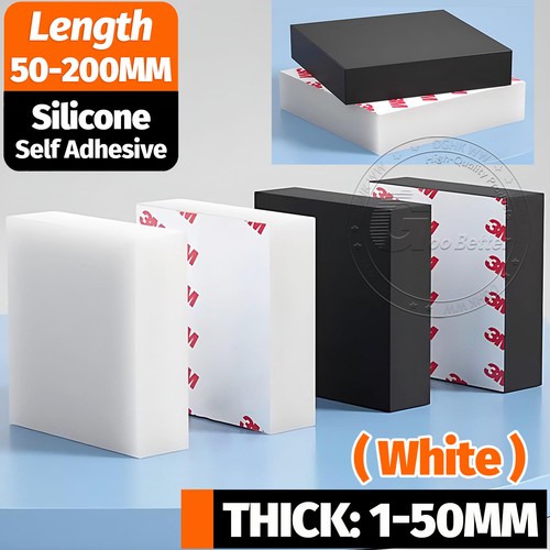 White solid silicone sheet - white,