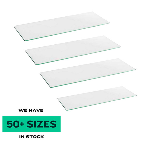 Clear tempered glass - tempered, shelf