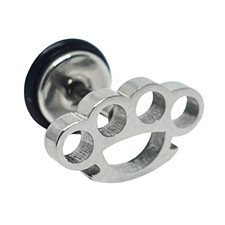 Knuckle Duster Earring 16g