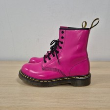 Dr Martens 1460 Classic Hot Pink Patent Leather Ankle Boots UK 5 EU 38 Womens #2