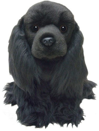 Black cocker spaniel plush - black,