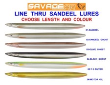 SAVAGE GEAR 3D LINE THRU SANDEEL SEA FISHING LURE BOAT SPINNING BASS PENCIL PIKE