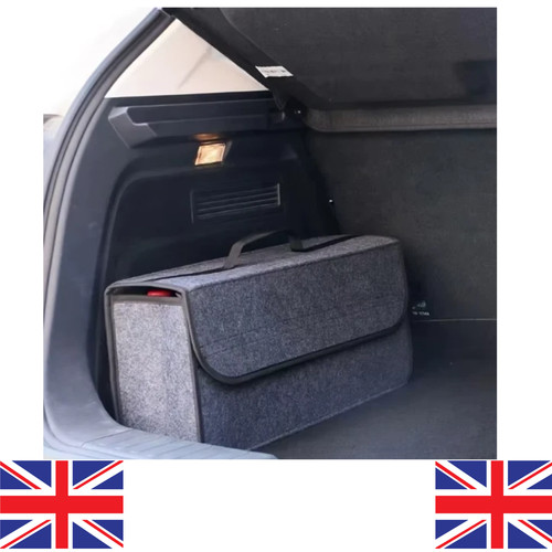 Grey car boot organiser - organiser, felt