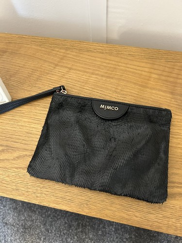 Mimco black textured leather - black,