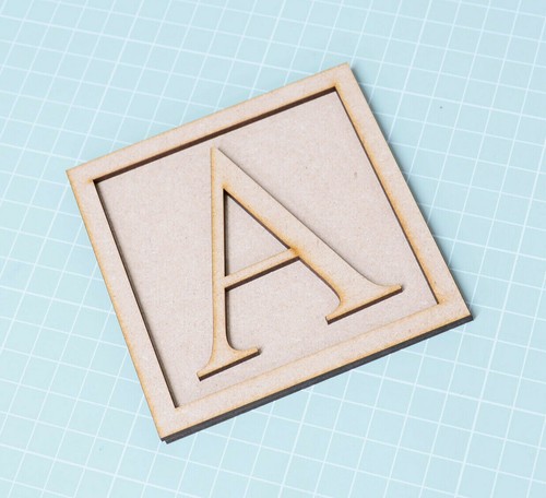 Wooden flat block letters toy - wooden,