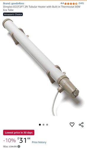 Dimplex ecot2ft 2ft tubular - ecot2ft,