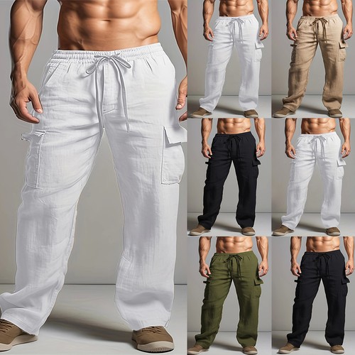 Mens elasticated waist cargo - mens,