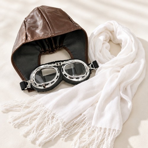 Vintage aviator hat goggles - vintage,