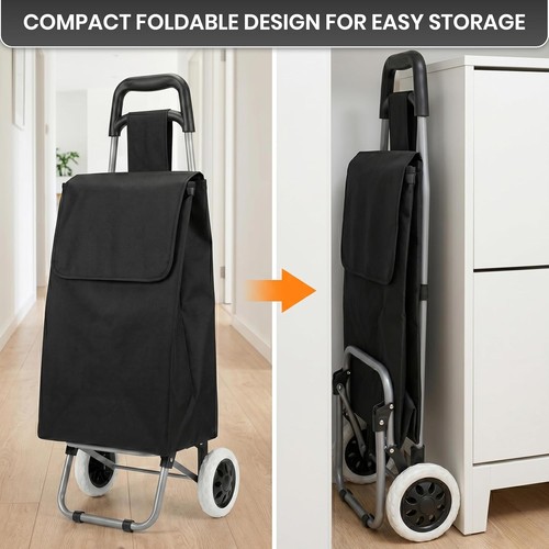 Folding shopping trolley - folding,